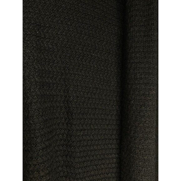 Gap Cardigan Sweater XS Women Black Merino Wool Blend Open Front Long Textured - Picture 2 of 7